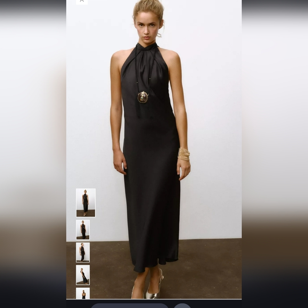Zara Elegant Black Sleeveless Dress